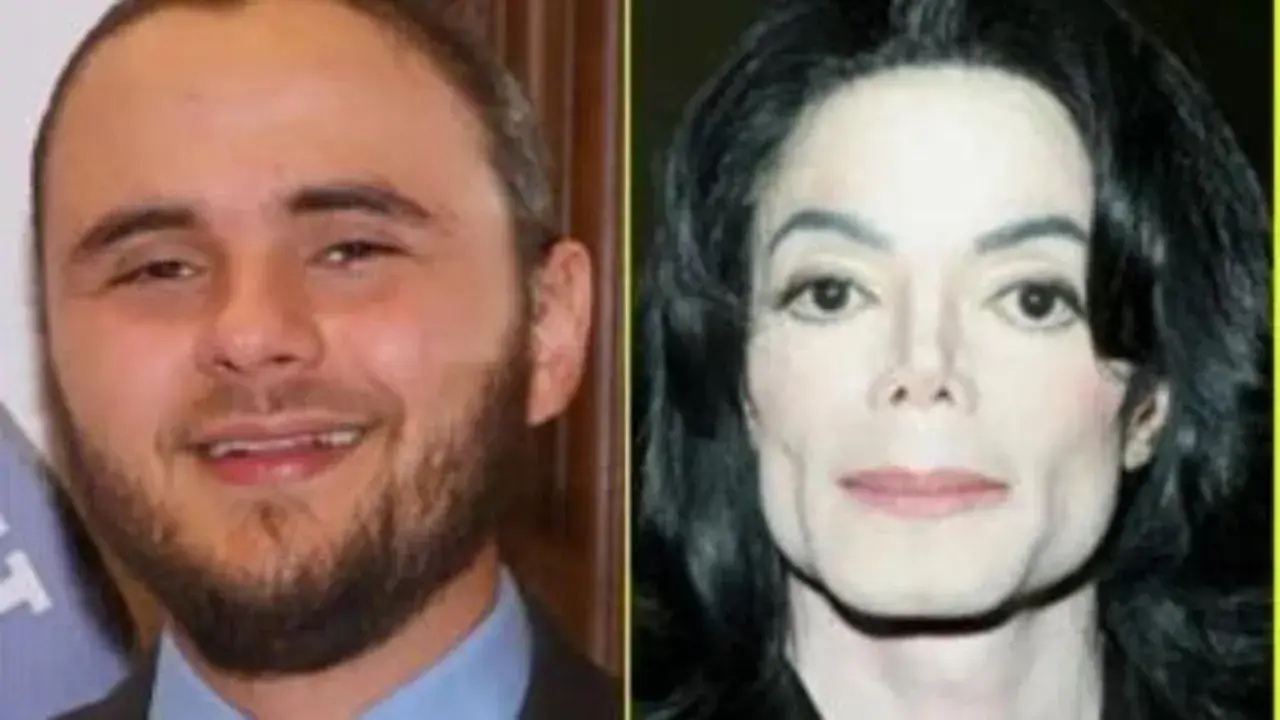 Michael Jackson e uno dei suoi figli, Prince Michael Jackson I, fianco a fianco.