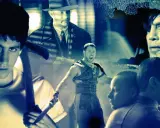 Collage di scene iconiche di film anni 2000: un giovane con un piccone, un gladiatore urlante, un uomo con cappello e un volto dietro un vetro rotto.