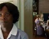 Viola Davis, nel cast di The Help, osserva un gruppo di donne riunite a tavola.