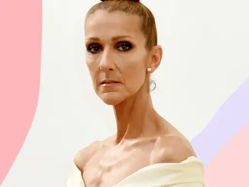 Celine Dion, con un'espressione pensierosa, affronta la sua malattia con forza.