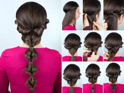 Tutorial per 10 acconciature facili e veloci: trecce, chignon e code a bolle, perfette per ogni occasione.