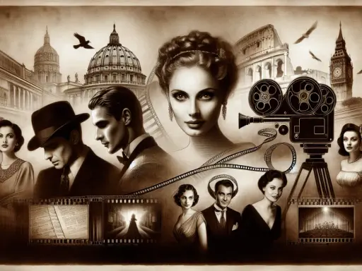 Omaggio agli attori italiani morti negli ultimi 10 anni, con icone del cinema e monumenti.