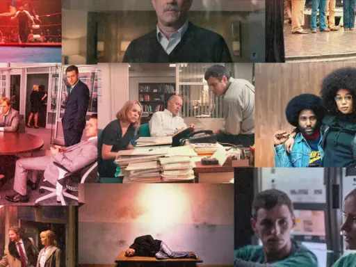 Collage di scene da film: wrestler, uomini d'affari, attivisti, medici. Storie vere che ispirano.