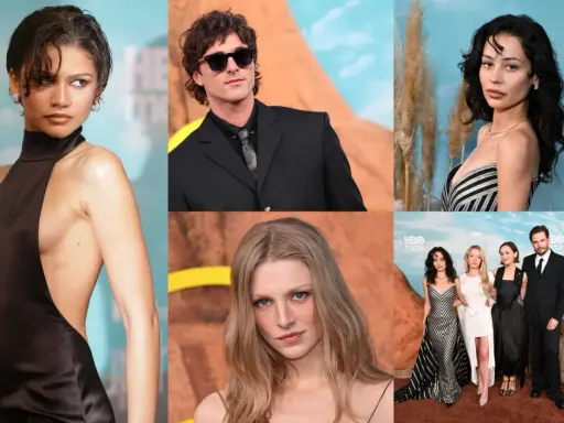 Il cast di Euphoria riunito: Zendaya, Jacob Elordi, Alexa Demie, Hunter Schafer e altri.
