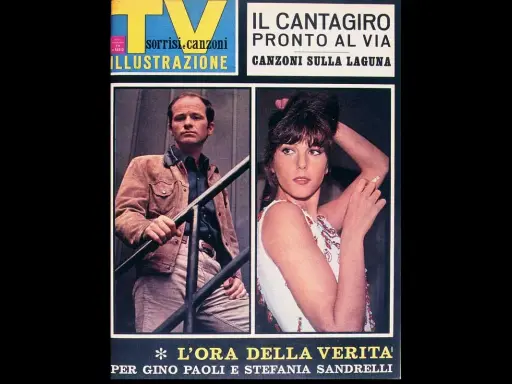Gino Paoli e Stefania Sandrelli, icone di un'epoca, in copertina per "L'Ora della Verità".