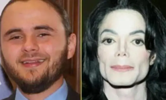 Michael Jackson e uno dei suoi figli, Prince Michael Jackson I, fianco a fianco.