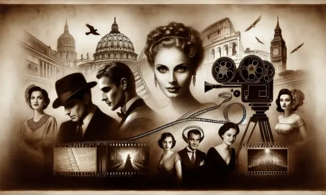 Omaggio agli attori italiani morti negli ultimi 10 anni, con icone del cinema e monumenti.