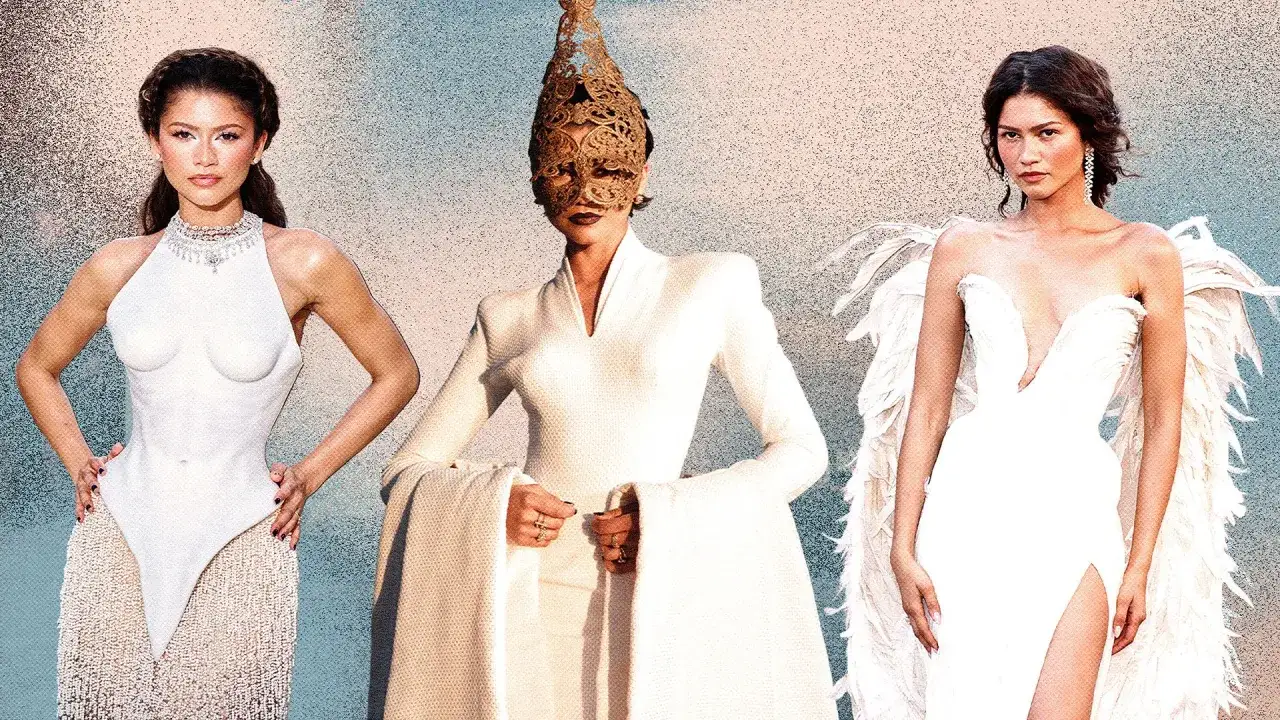 Zendaya in tre outfit iconici, un tributo ai suoi film e programmi TV.