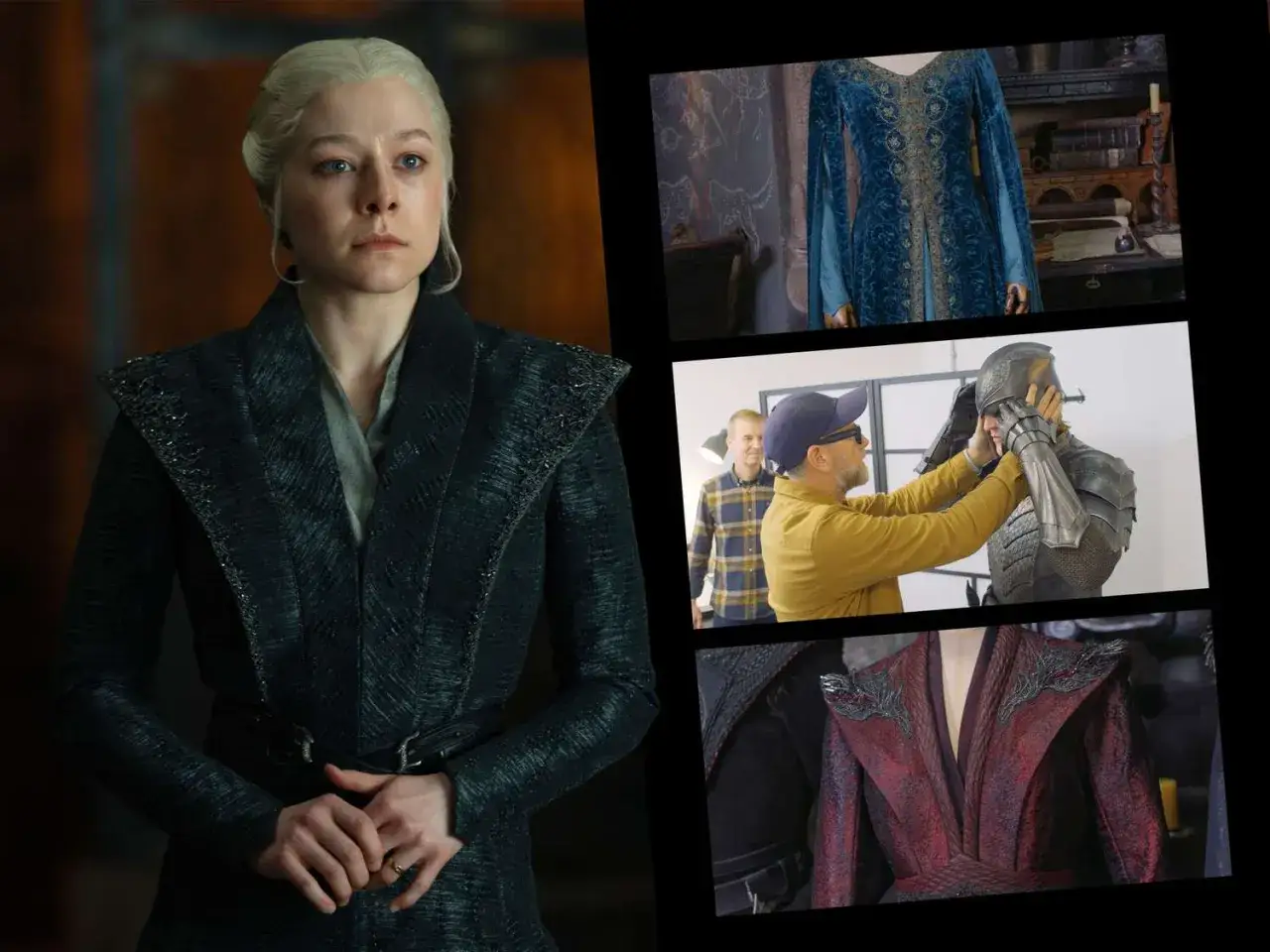 Dietro le quinte di House of the Dragon: abiti sontuosi, armature e la protagonista Rhaenyra.
