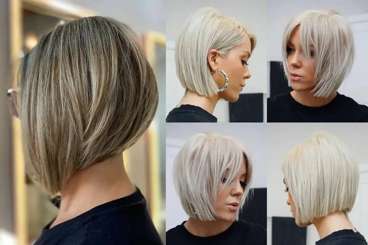Modelli con sbarazzino caschetto corto sfilato, un taglio moderno e versatile che incornicia il viso con stile.
